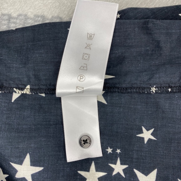 Farm Rio Stardust Mini Dress Eyelet Ruffle Star Print Babydoll Size S - Picture 10 of 12